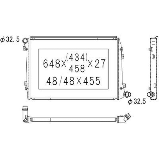 1K0121251AL Kühler Motorkühlung für VW PASSAT/Touran 2,0TDI DCM3446