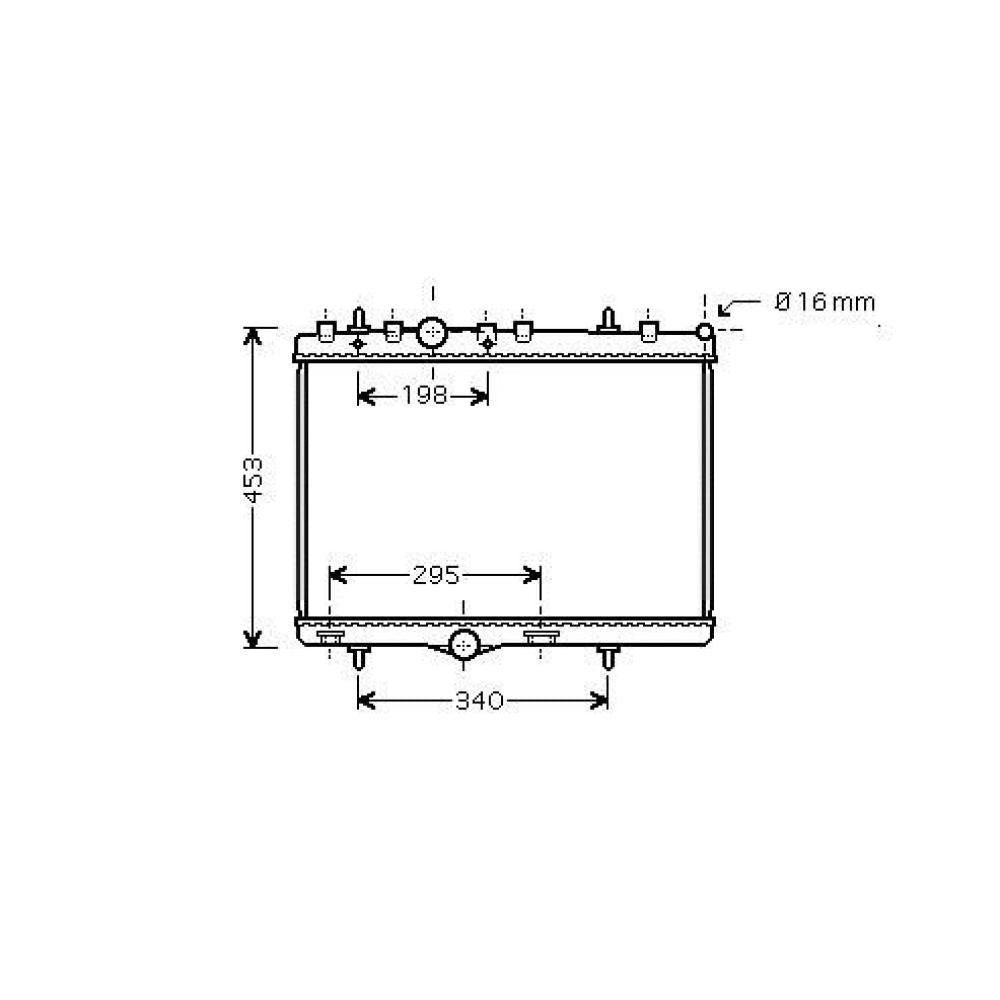 1330F5 Kühler Motorkühlung für PEUGEOT 207/307/407/2008 DCM2788
