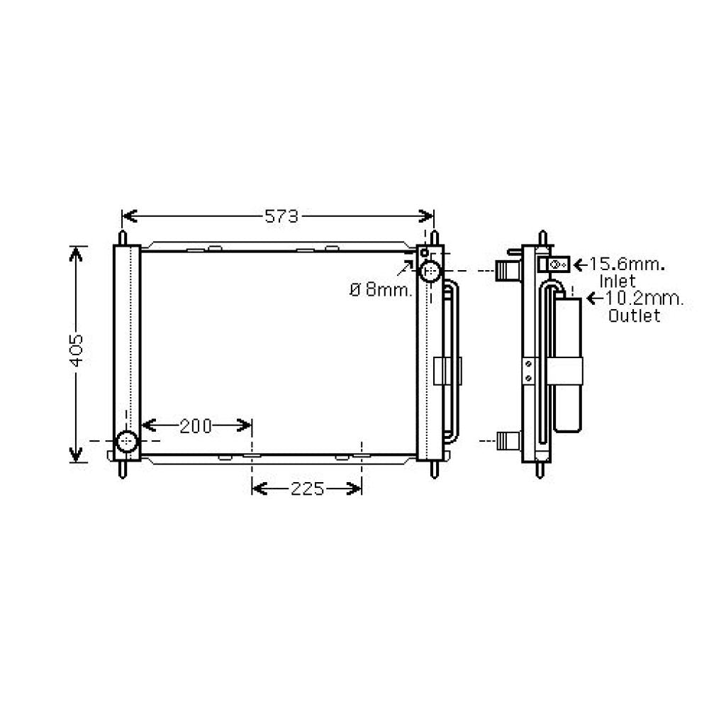 8200369308 KÜHLMODUL RENAULT TWINGO II 03/2007 DCM3845