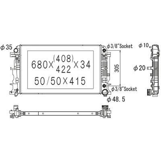 A9065000302 Kühler Motorkühlung für Mercedes Sprinter DCM2417