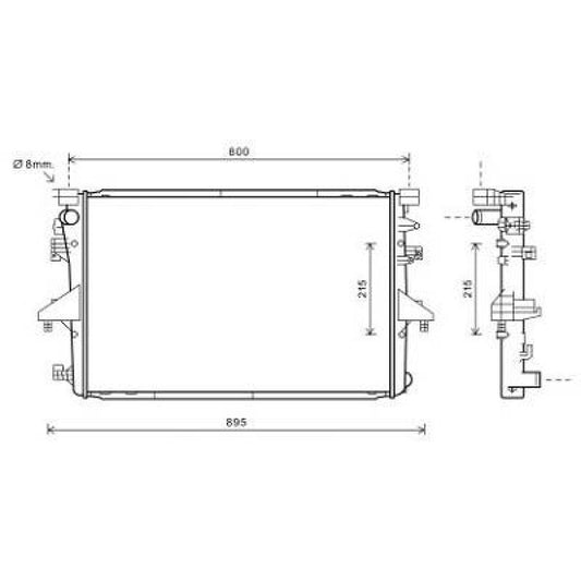 7E0121253A Kühler Motorkühlung für VW T5 09/2009 DCM3466
