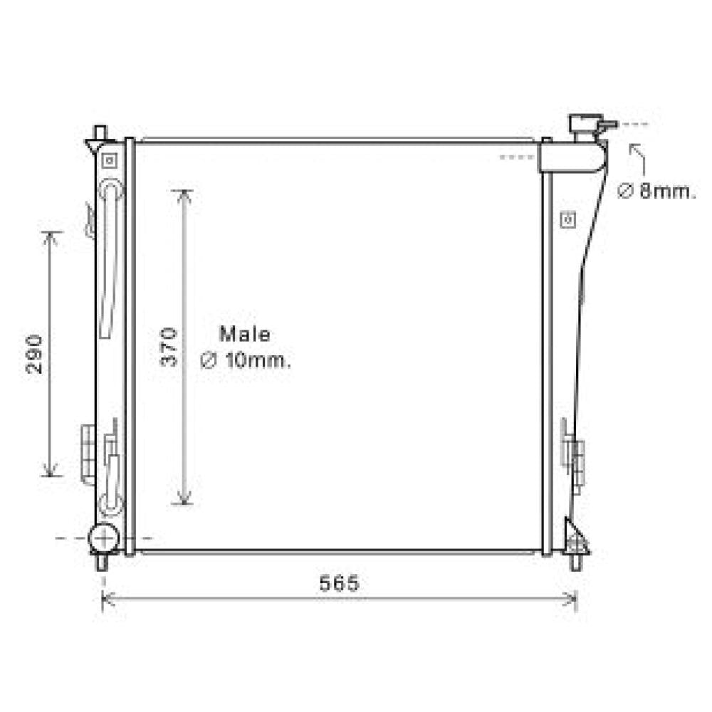 253103Z100 Kühler Motorkühlung für HYUNDAI I40 07/2011 DCM3728