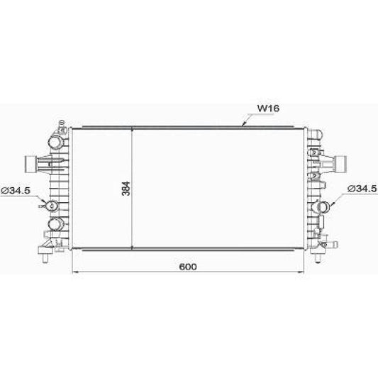 13 00 286 Kühler Motorkühlung für OPEL ASTRA H 2006 DCM2700