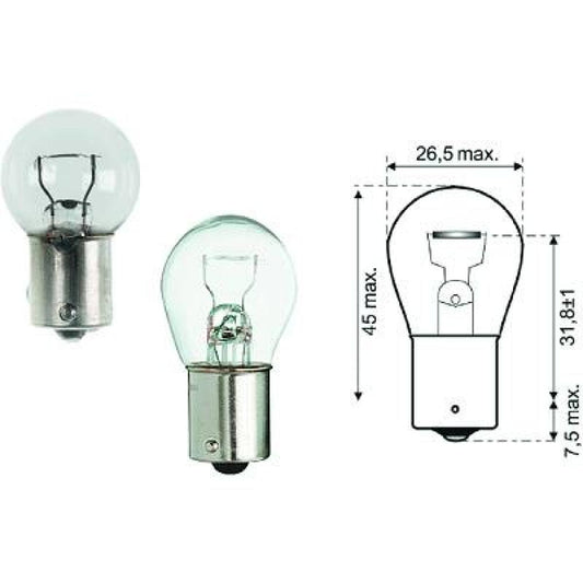 nan DIN-Type R 12V 18W BA15s R   Glühlampe     Halogen LID10045