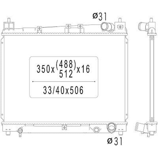 1640021060 Kühler Motorkühlung für TOYOTA YARIS 11/1999 DCM3213