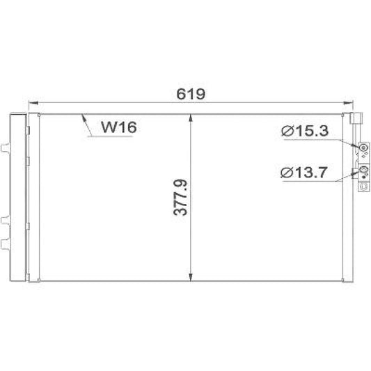 64539216143 KONDENSATOR BMW X3 F25 09/2011 DCC1580