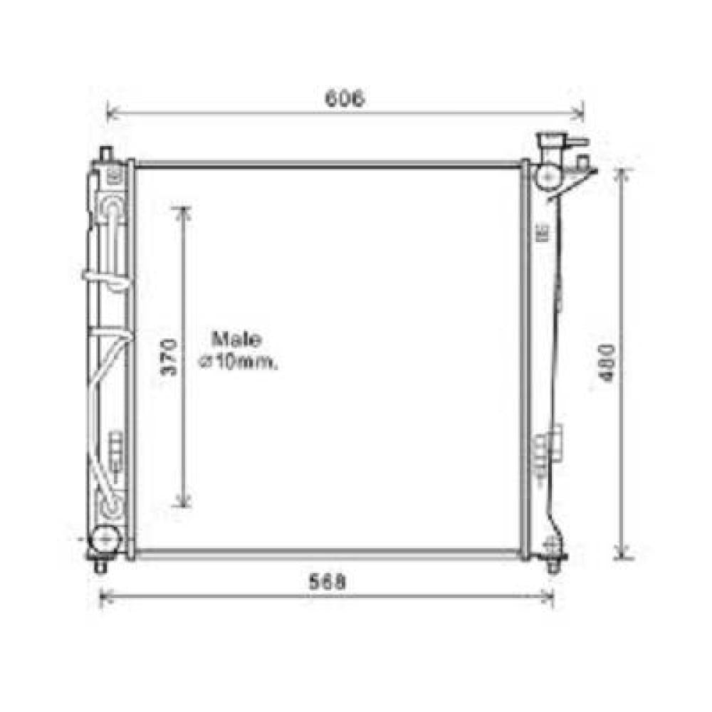 253102Y010 Kühler Motorkühlung für HYUNDAI IX35 08/2009 DCM3719