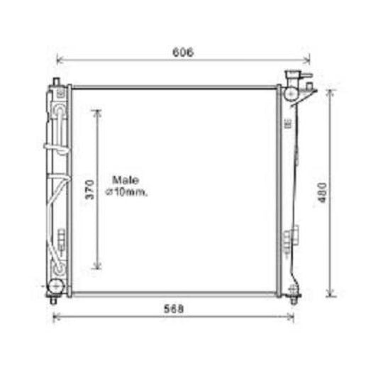 253102Y010 Kühler Motorkühlung für HYUNDAI IX35 08/2009 DCM3719