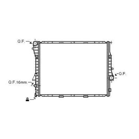 17 10 7 544 668 Kühler Motorkühlung für BMW X5 05/2000 DCM1562