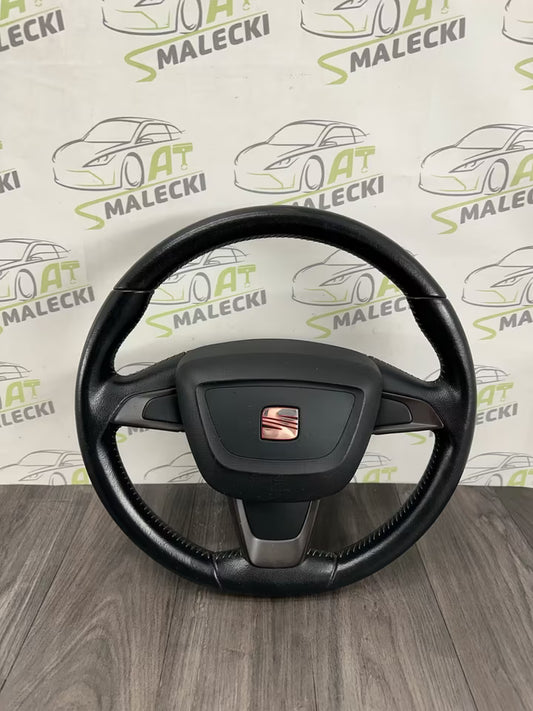 3 Speicher Leder Lenkrad Seat Ibiza 6J Modell 120000km