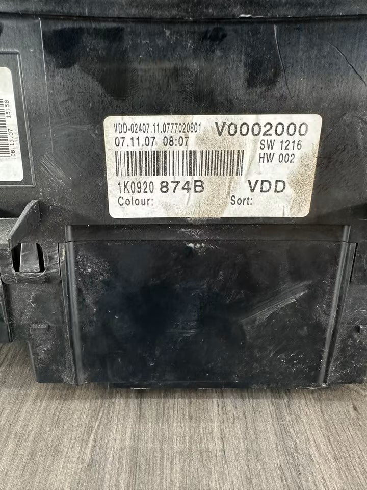1K0920874B Tacho Kombiinstrument Vw Golf V 5 1K 5M Jetta 1,9 2,0