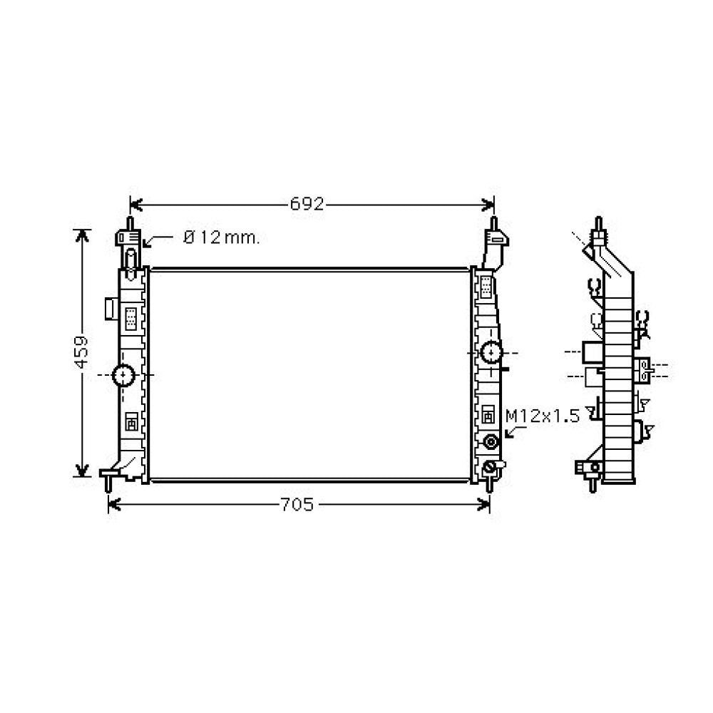 13303639 Kühler Motorkühlung für OPEL MERIVA A 08/2005 DCM2711