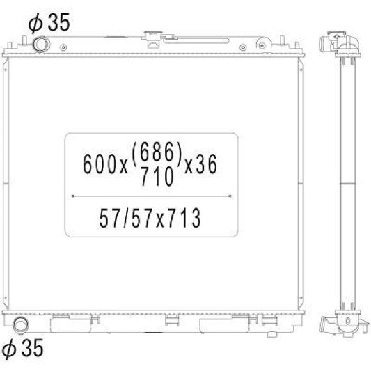 21410EB00B Kühler Motorkühlung für NISSAN NAVARA 05/2005 DCM1866