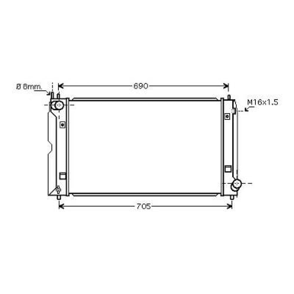 164000G020 Kühler Motorkühlung für TOYOTA COROLLA 01/2002 DCM3283