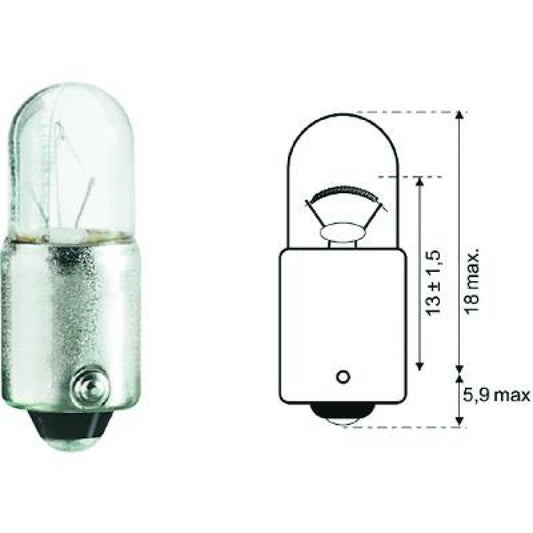 nan Glühl.(T3W) 12V 3W BA9s (T3W)Glühlampe LID10083