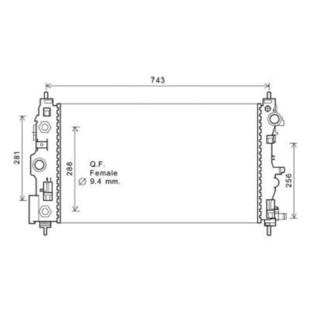 13267667 Kühler Motorkühlung für CHEVROLET CRUZE 08/2010 DCM1642