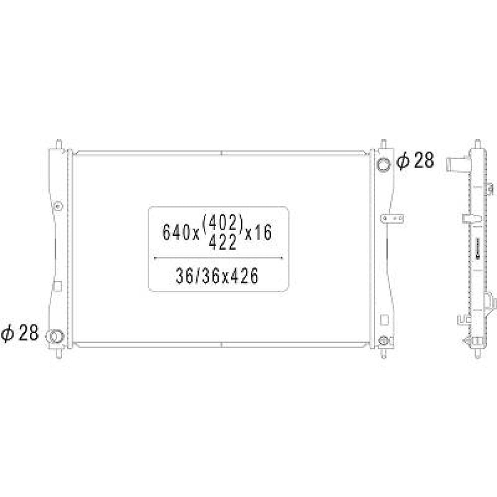 MN130395 Kühler Motorkühlung für MITSU COLT VI 03/2005 DCM2512