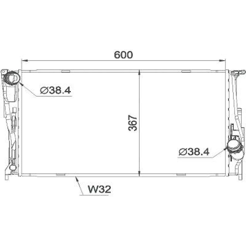 17117788903 Kühler Motorkühlung für BMW 1-SERIE E87 2004 DCM1573