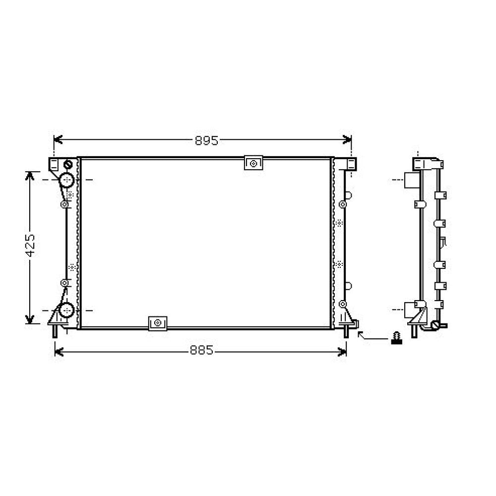 2140000QAP Kühler Motorkühlung für RENAULT Traffic II 2,5dCi DCM2927