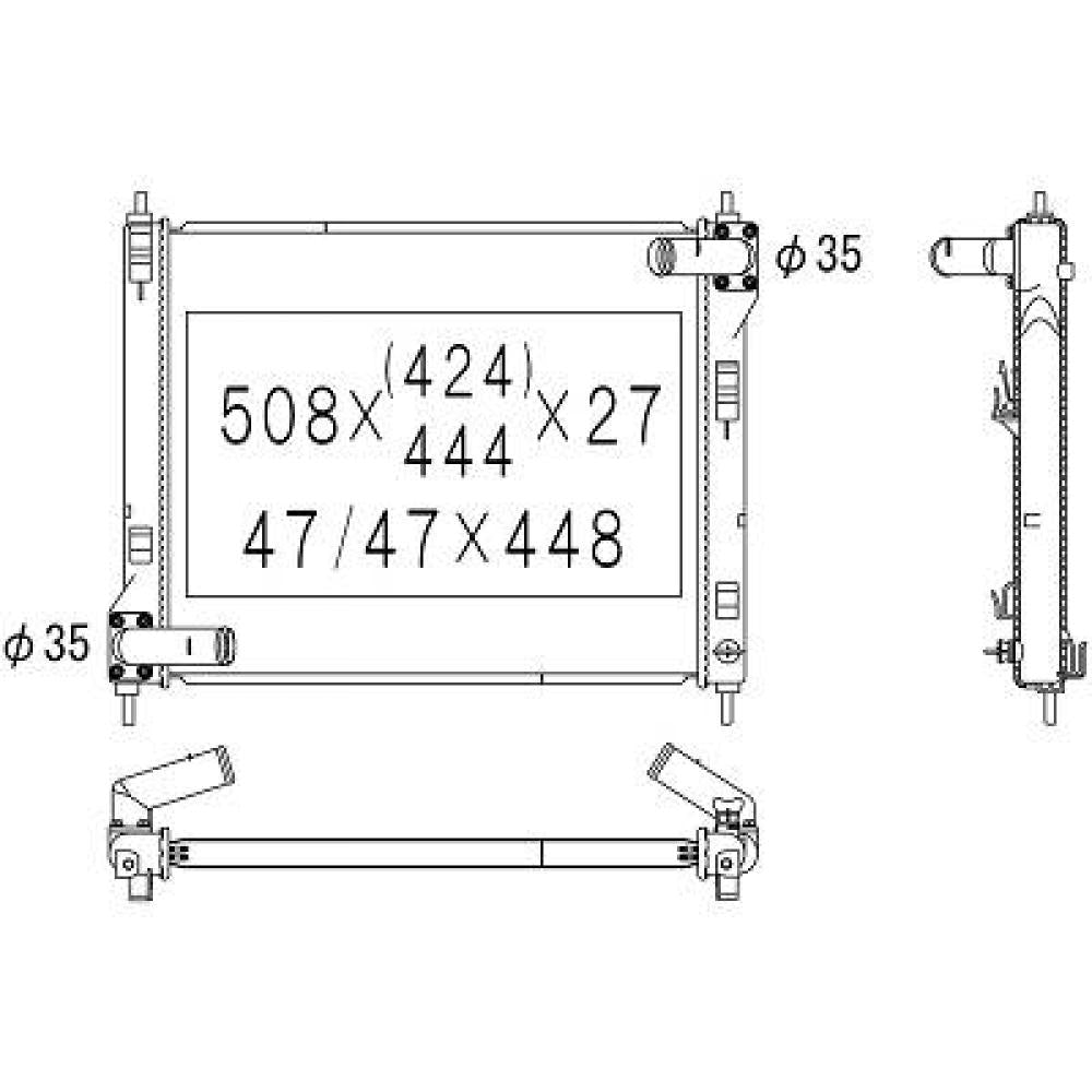 214101KC5A Kühler Motorkühlung für NISSAN JUKE 06/2010 DCM1880