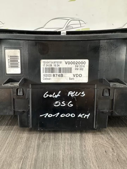 1K0920874B Tacho Kombiinstrument DSG Vw Golf 1K 5M 101000km