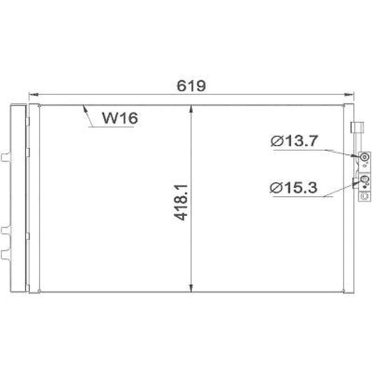 64539216144 KONDENSATOR              , BMW X3 F25 04/2011->> DCC1581