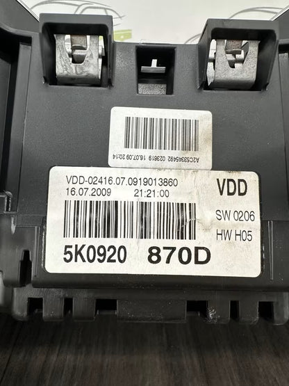 5K0920870D Tacho Kombiinstrument Vw Golf VI 6 5K 1,4 TSI 122Ps
