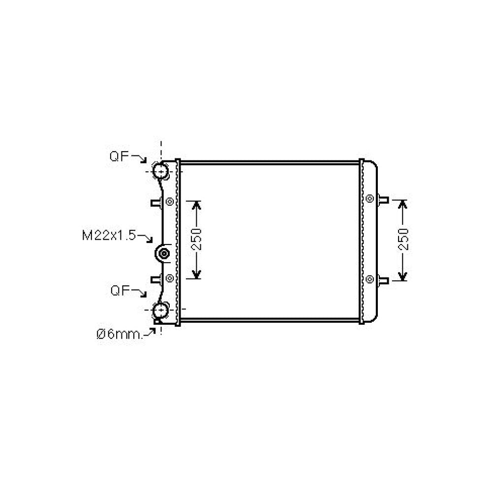 1J0121253AM Kühler Motorkühlung für VW GOLF IV/Bora 1,4/1,6 DCM3426