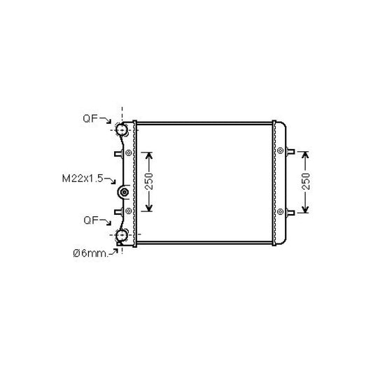 1J0121253AM Kühler Motorkühlung für VW GOLF IV/Bora 1,4/1,6 DCM3426