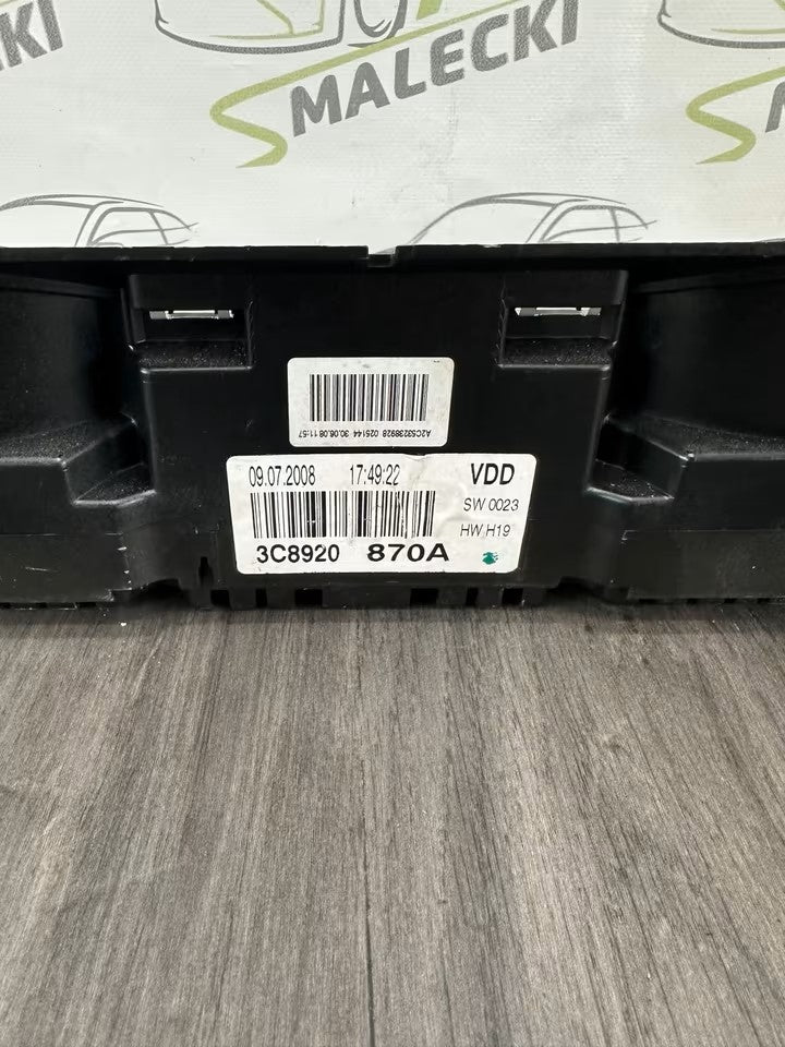 3C8920870A Tacho Kombiinstrument Vw Passat CC 2,0 Tdi 120000km