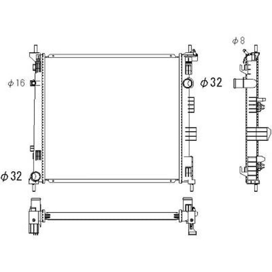 21410BJ40A Kühler Motorkühlung für NISSAN NV200 07/2010 DCM2546