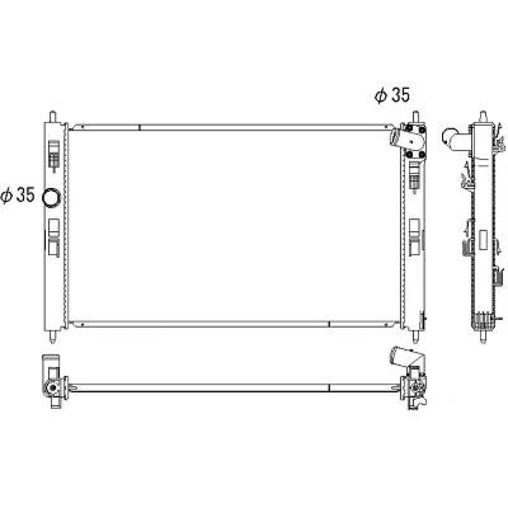 1611245980 Kühler Motorkühlung für Mitsubishi Lancer ASX 1,6 DCM3886