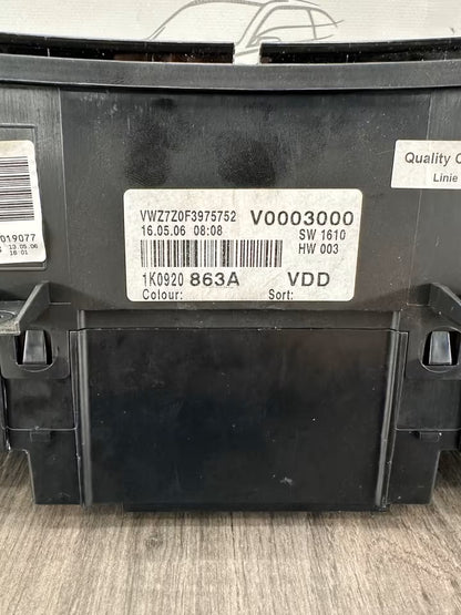 1K0920863A Tacho Kombiinstrument Vw Golf V 5 1K 5M Benziner 1,6