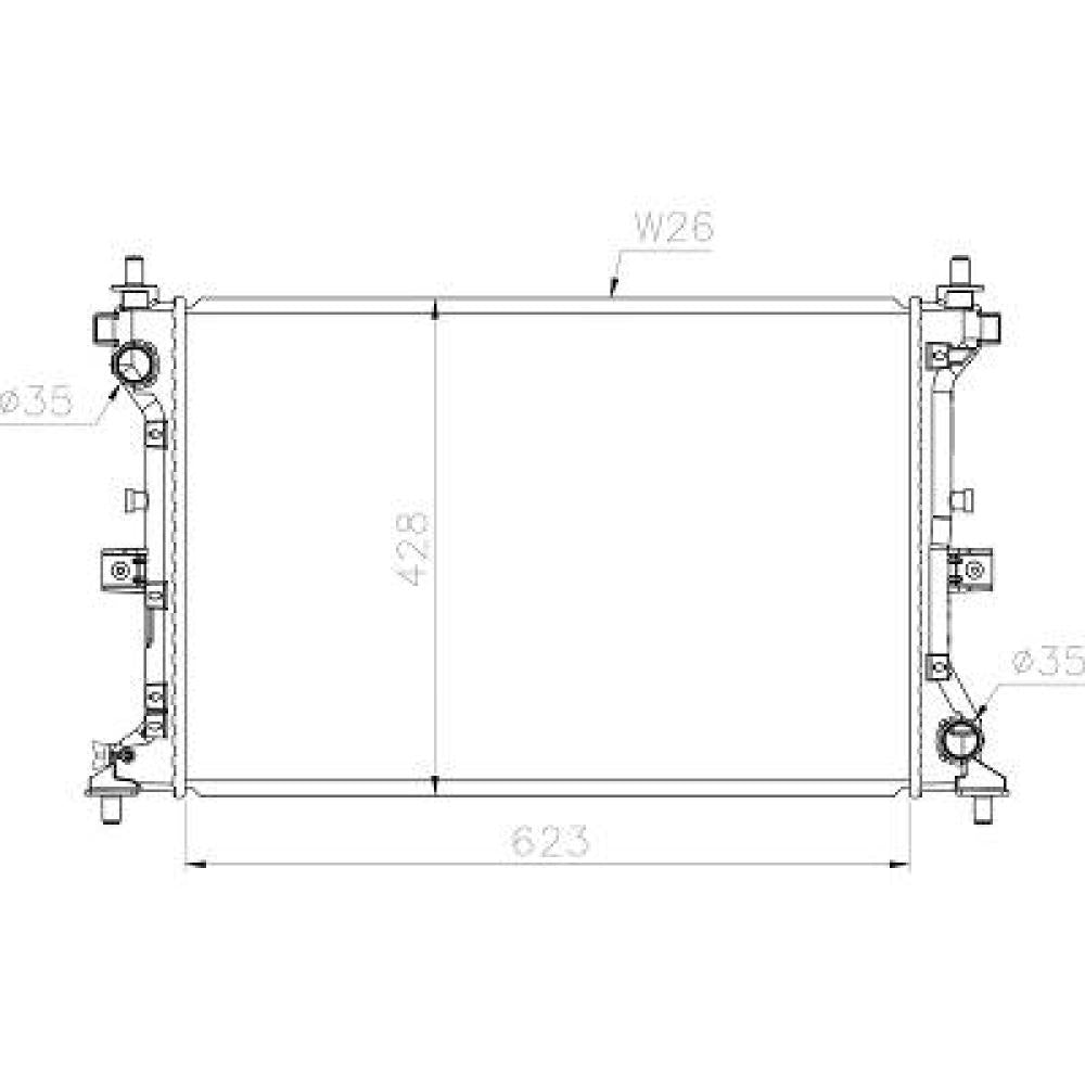 1770060R00 Kühler Motorkühlung für SUZUKI SX4 S-Cross/Vitara DCM3896