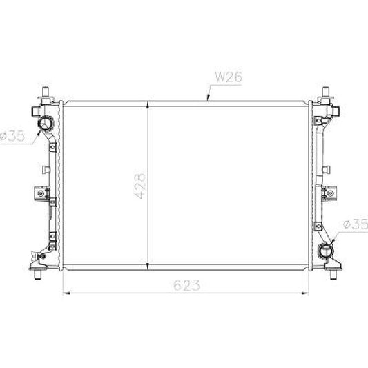 1770060R00 Kühler Motorkühlung für SUZUKI SX4 S-Cross/Vitara DCM3896