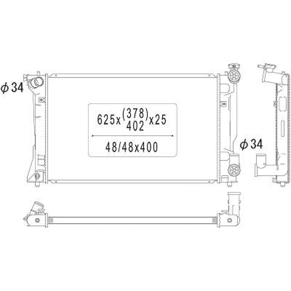 164000H180 Kühler Motorkühlung für TOYOTA AVENSIS 10/2003 DCM3254