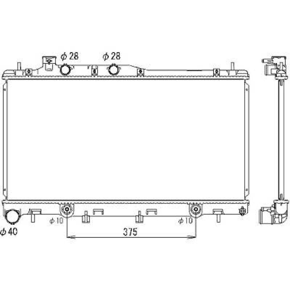 45111AG040 Kühler Motorkühlung für SUBARU LEGACY IV 2003 DCM3046