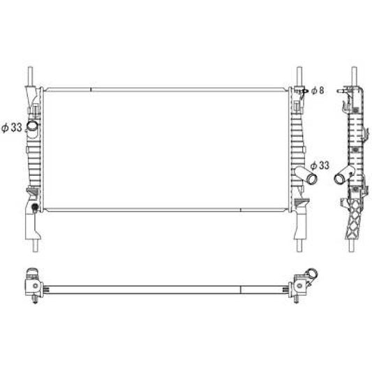 1373156 Kühler Motorkühlung für FORD TRANSIT VII 04/2006 DCM2092