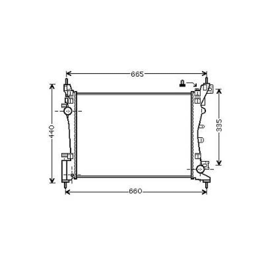 51864284 Kühler Motorkühlung für FIAT GRANDE PUNTO 10/2005 DCM1984