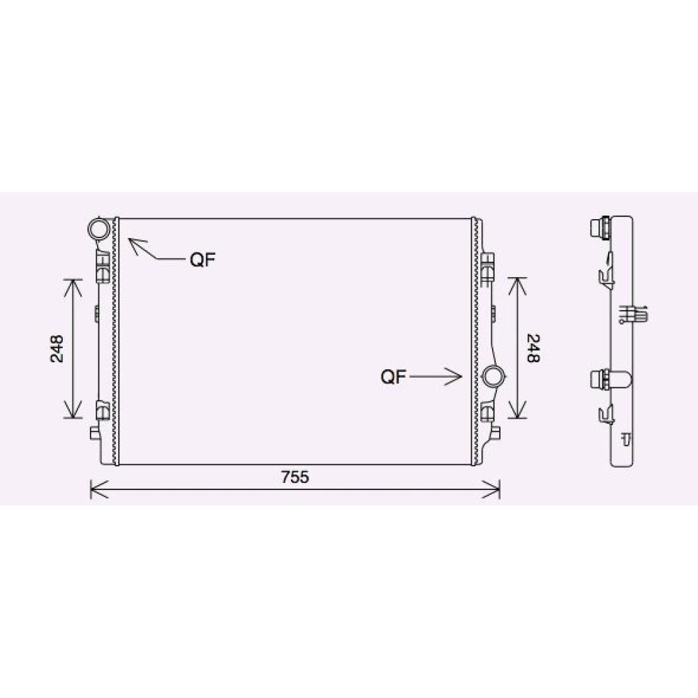 5Q0121251EN Kühler Motorkühlung für VW Golf VII/ A3/ Oktavia DCM3868