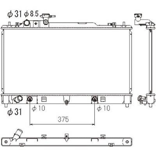 LFCV15200 Kühler Motorkühlung für MAZDA 6 08/2007 DCM2275