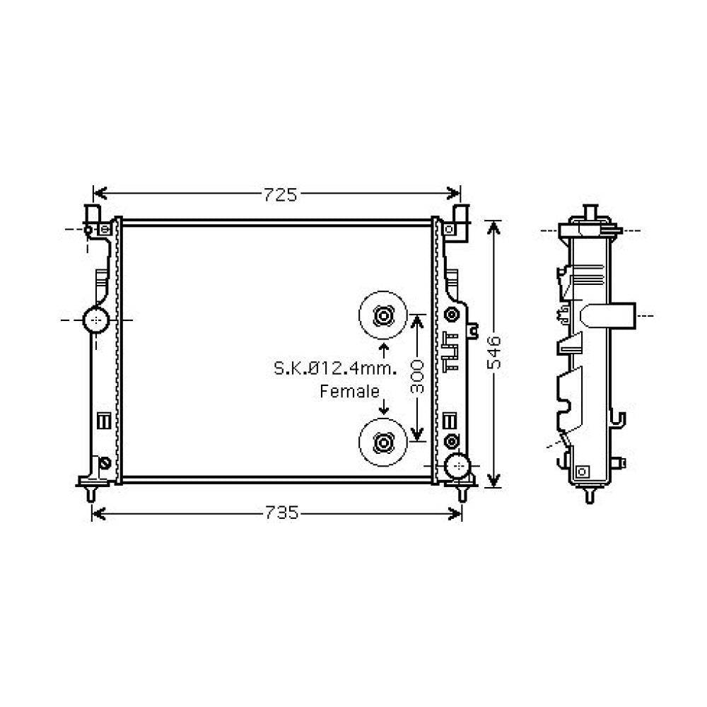 A1645000003 Kühler Motorkühlung für M B W164 M-KLASSE 01/2006 DCM2424