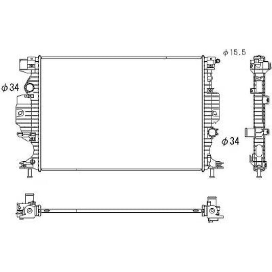 DG93-8005-CC Kühler Motorkühlung für FORD Mondeo V 09/2014->> DCM3942