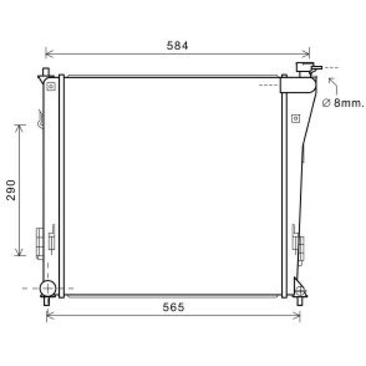 253103Z050 Kühler Motorkühlung für HYUNDAI I40 07/2011 DCM3726