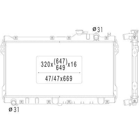 BPE815200 Kühler Motorkühlung für MAZDA MX5 05/1990 DCM2230