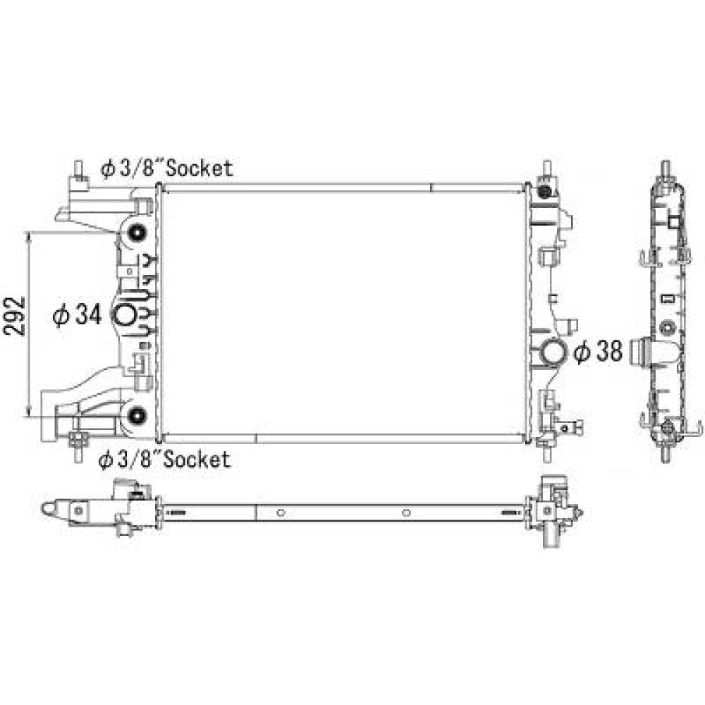 13267657 Kühler Motorkühlung für OPEL ASTRA J DCM2696