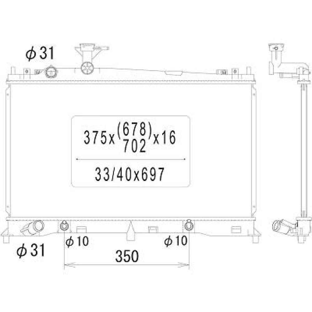 LF2115200 Kühler Motorkühlung für MAZDA 6 06/2002 DCM2250