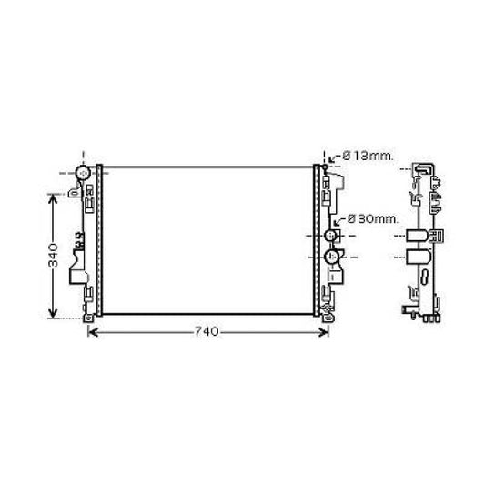 A6395010401 Kühler Motorkühlung für MERCEDES VITO/VIANO W-639 DCM2413