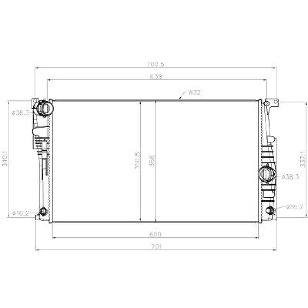 17117618807 Kühler Motorkühlung für BMW 3er F30/F31  1er F20 DCM1598
