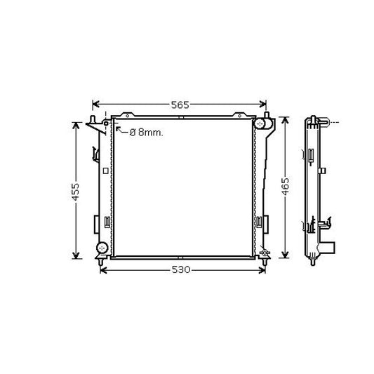 253102H600 Kühler Motorkühlung für HYUNDAI I30 10/2007 DCM3698